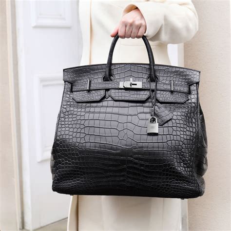 hermes black matte crocodile